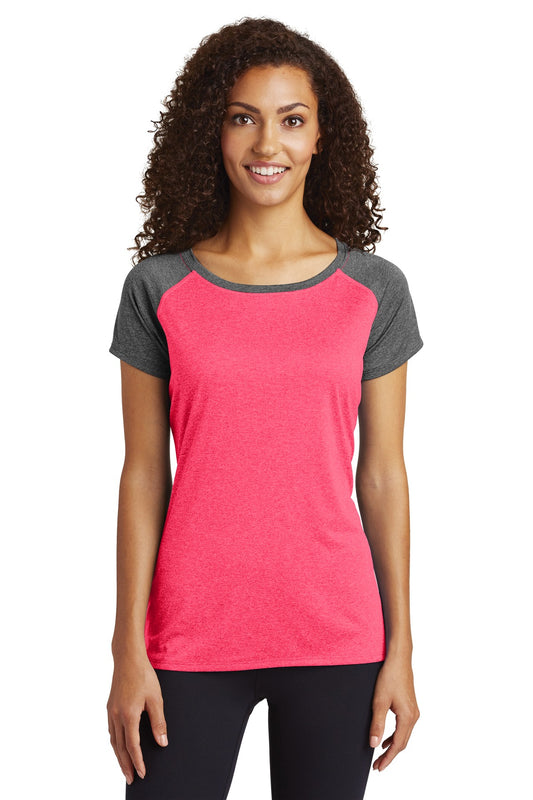 Sport-Tek ® Ladies Heather-On-Heather Contender ™ Scoop Neck Tee. LST362