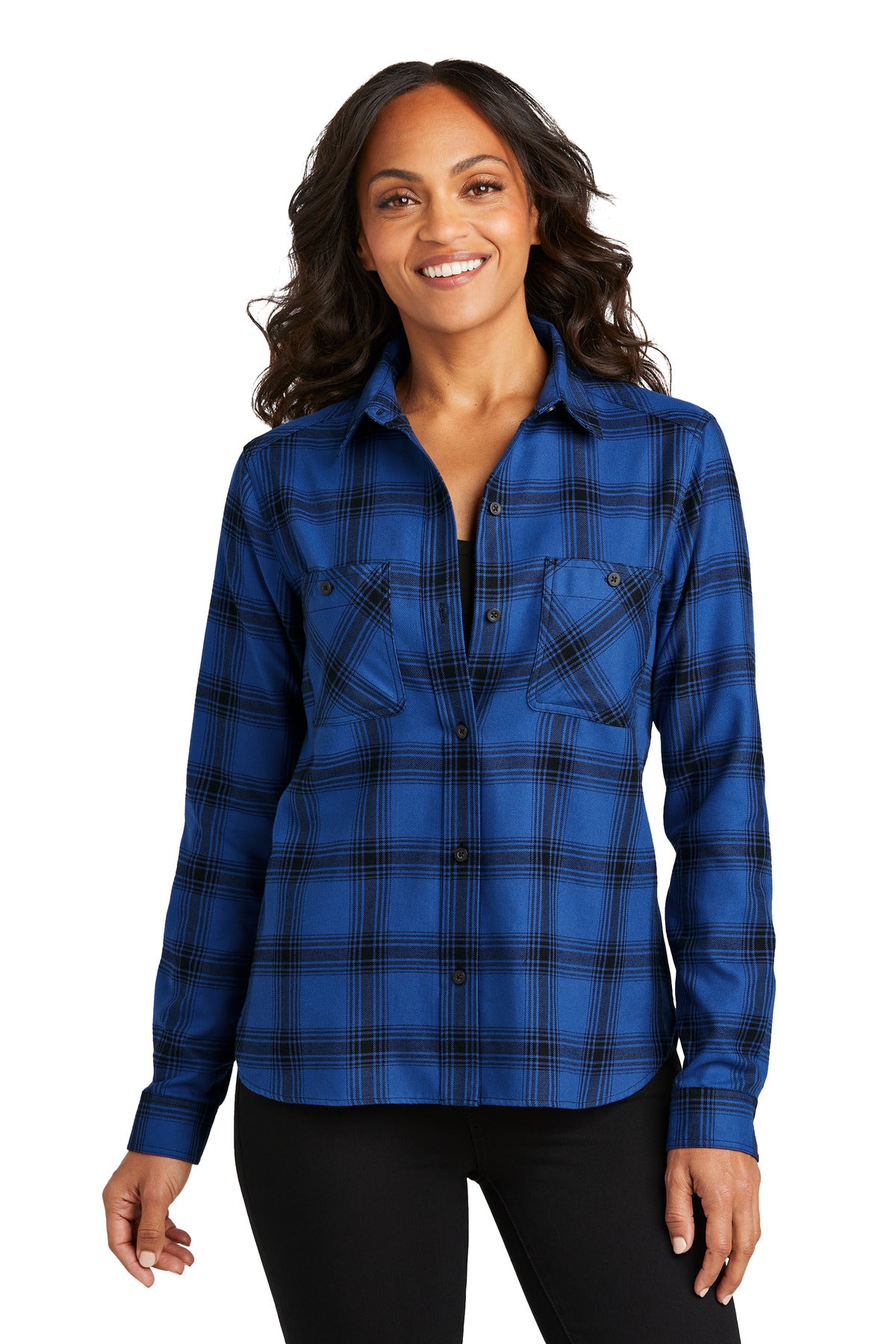 Port Authority® Ladies Plaid Flannel Shirt LW669