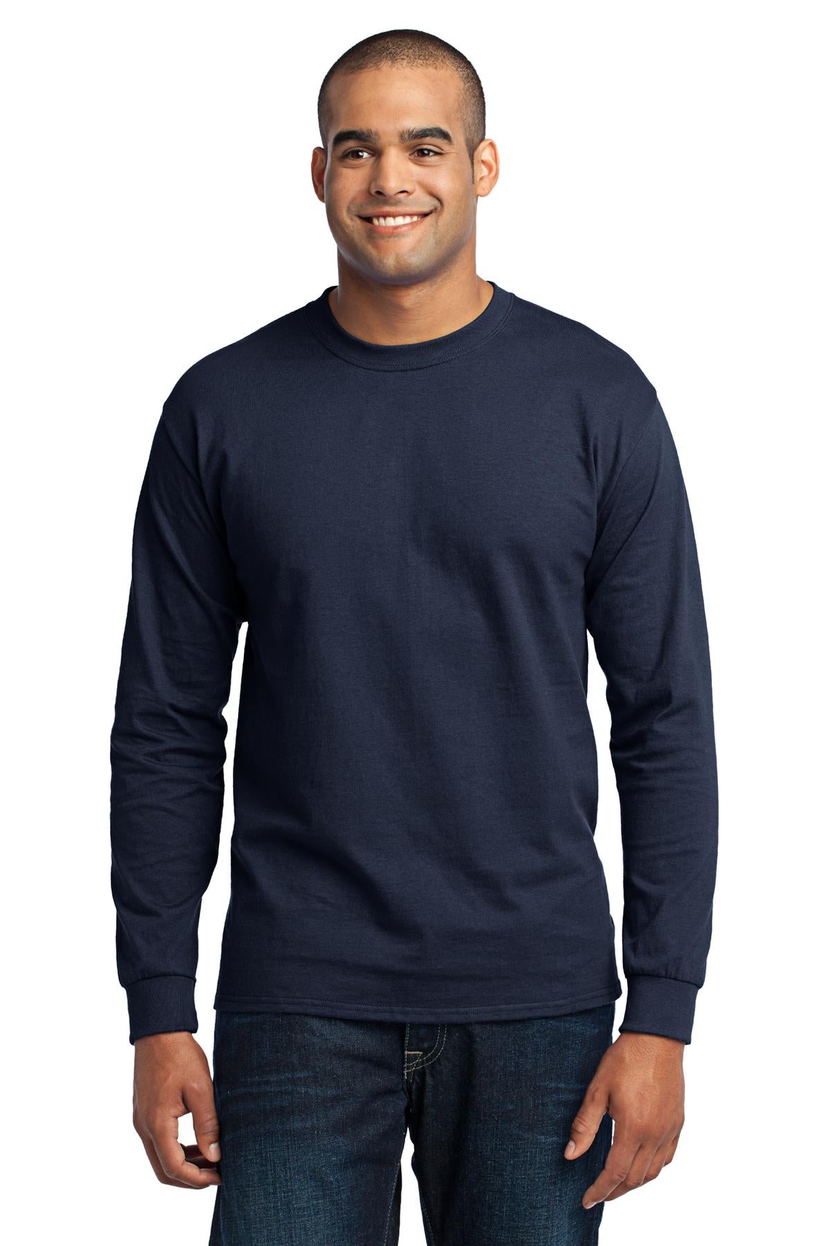 Port & Company® Tall Long Sleeve Core Blend Tee. PC55LST